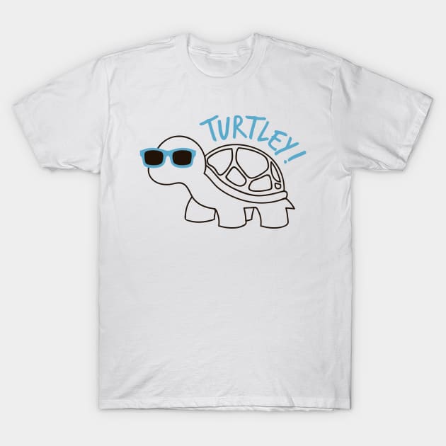 Turtley, Cute Turtle Puns T-Shirt by TinPis